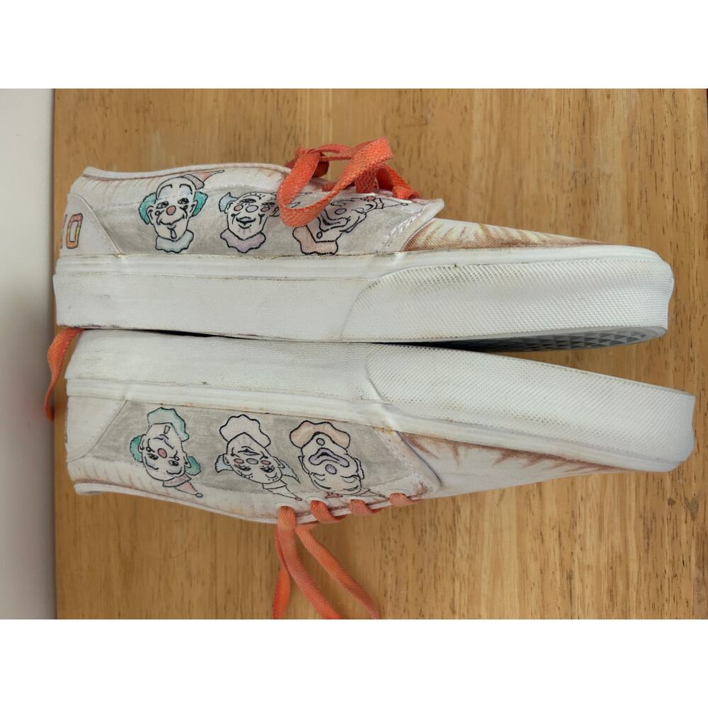VANS Custom Painted Sneakers Clowns Casino Pier Seaside Heights NJ Men's 9 - Picture 9 of 11